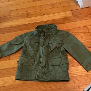 Zip up and button army jacket